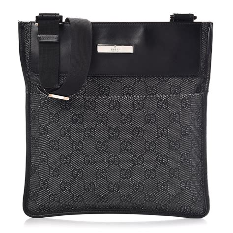 gucci black monogram messenger bag|authentic gucci messenger bag.